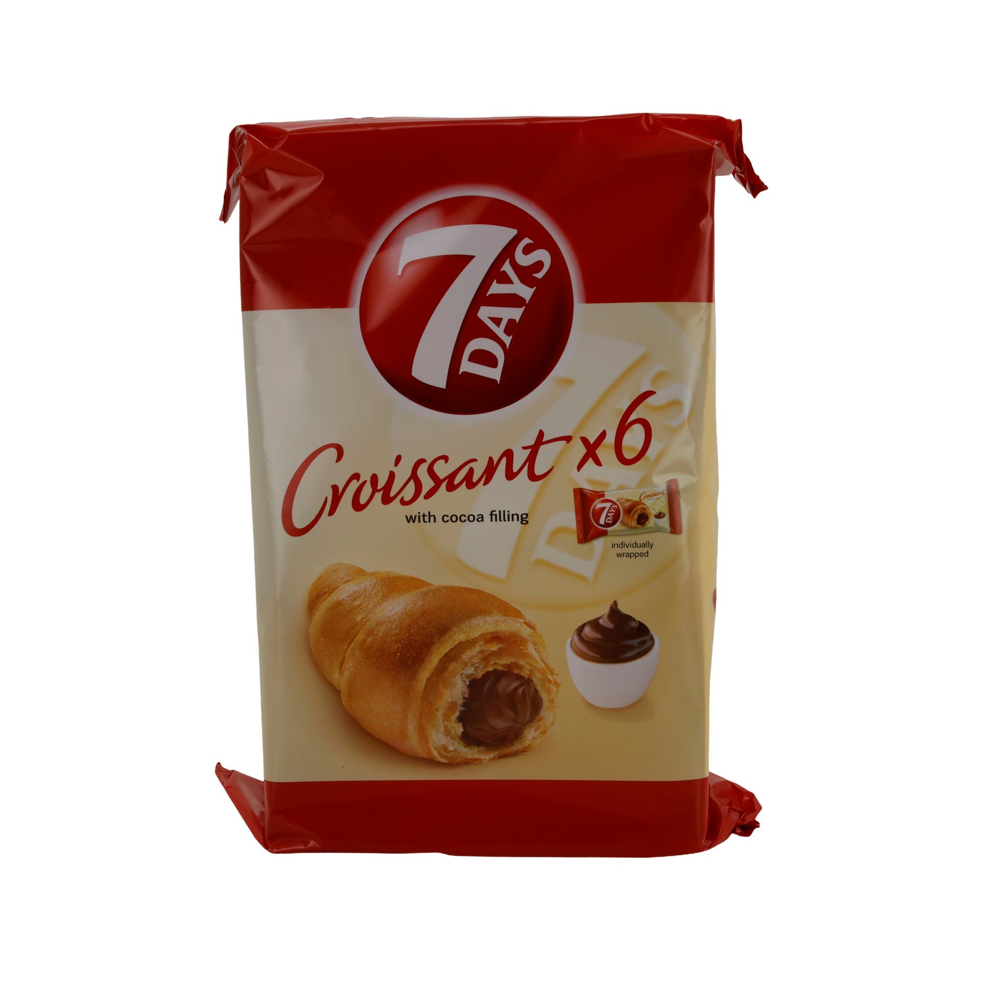 Croissant 7Days | Croissants | Weiche Croissants mit Kakaofüllung | 240 g (6 x 40 g) 7 DAYS